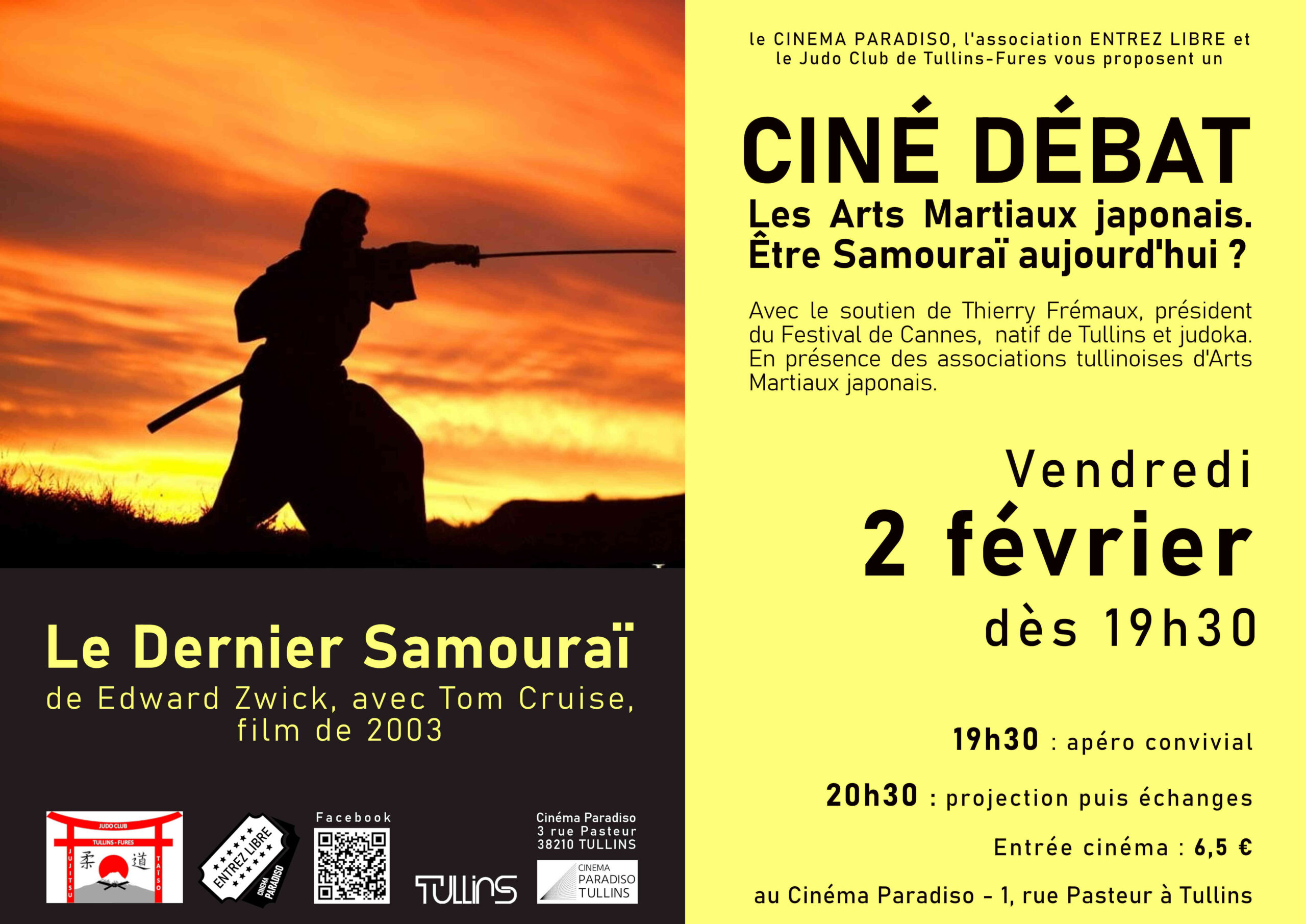 02/02/24 – Projection du film Le dernier Samouraï avec le Judo club