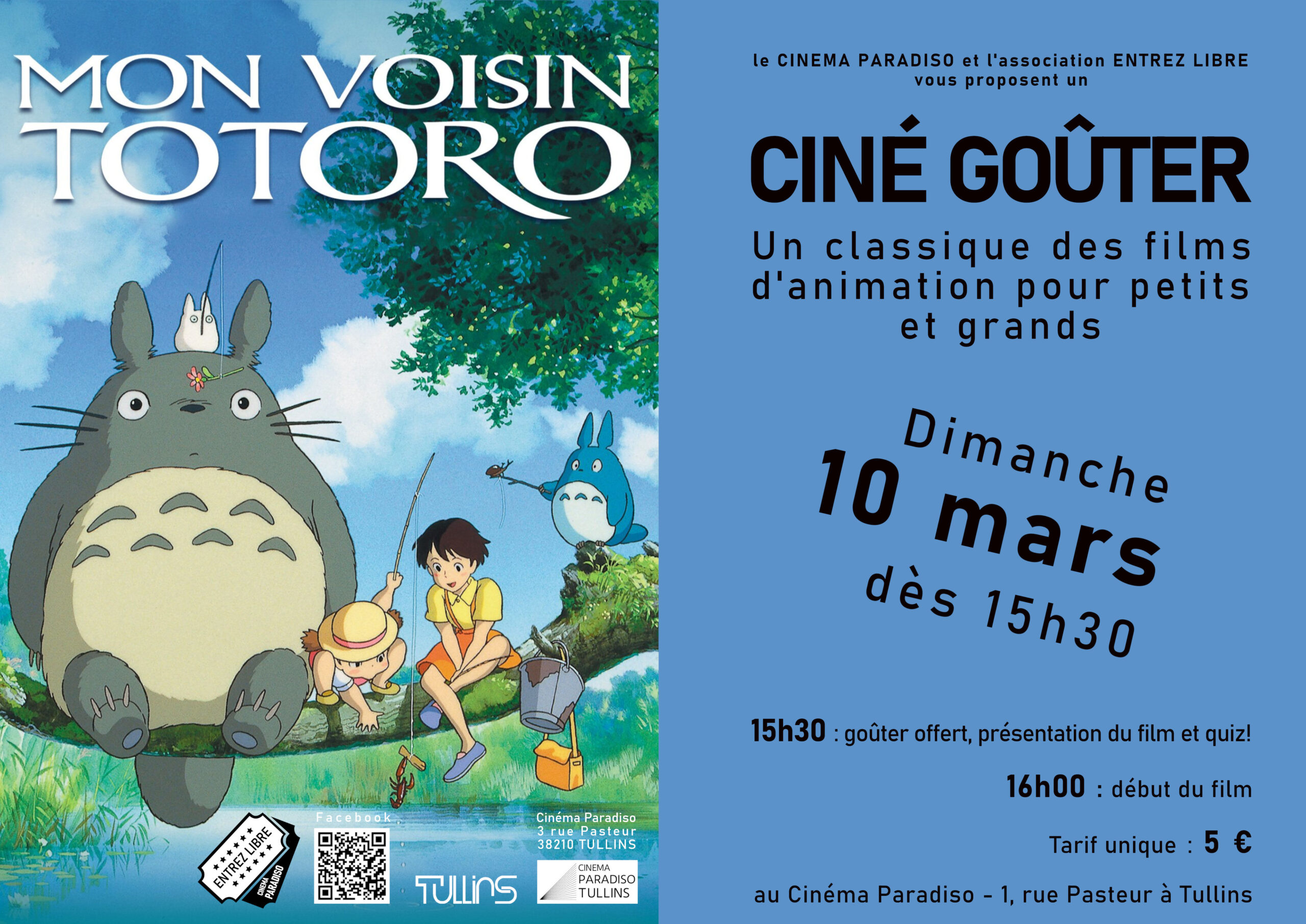 10/03/24 – Ciné-goûter Mon Voisin Totoro