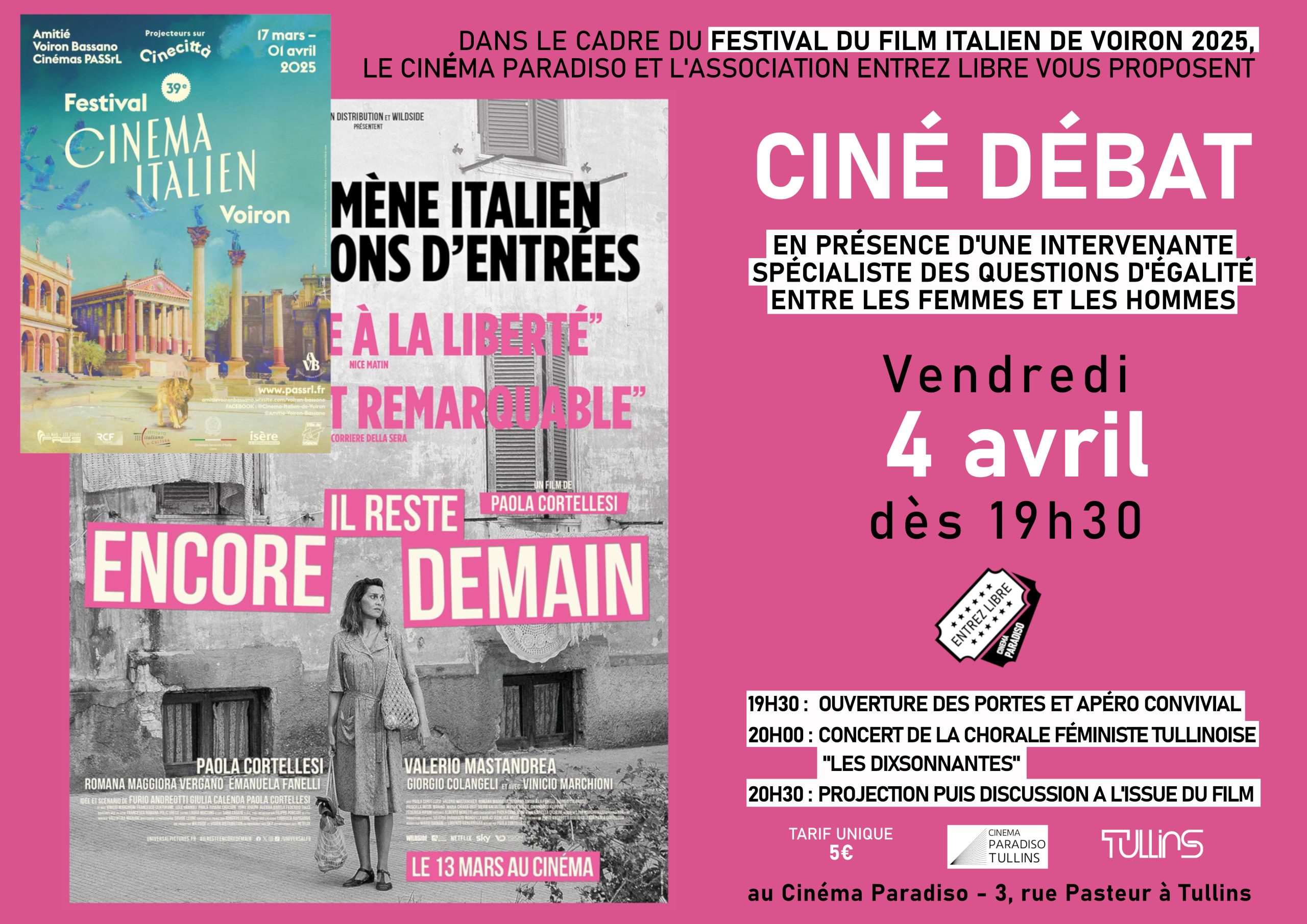 04/04/25 – Projection du film Il reste encore demain